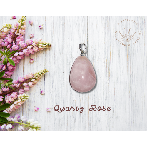 Pendentif Quartz Rose